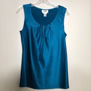 Tourquise Silk Tank Top